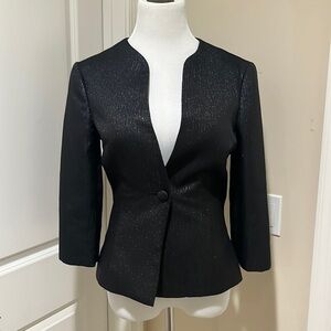 Trina Turk Zebra Pattern Metallic Blazer Jacket